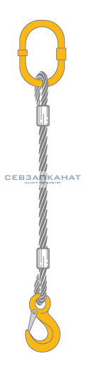 Строп канатный одноветвевой 1СК 1т 4м